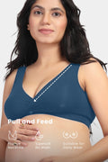 247 (Upgraded) Teal Modal Padded Maternity Feeding Bra