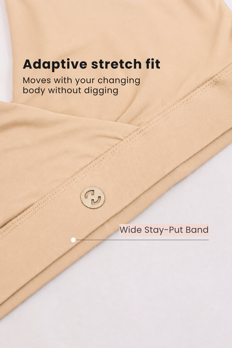 247 Extra Support Cotton Feeding Bra with Adjuster - Butter