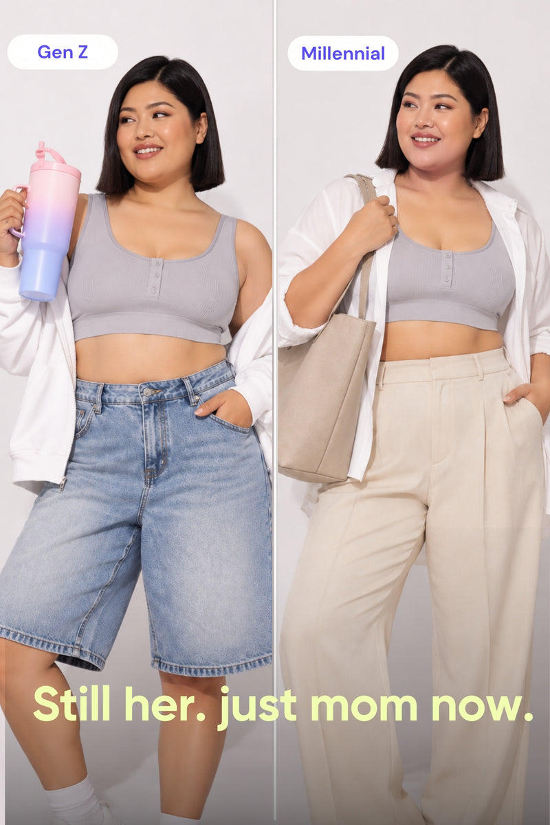 Cool Girl Nursing Bra - Grey