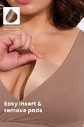 247 (Upgraded) Light Coco Modal Padded Maternity Feeding Bra