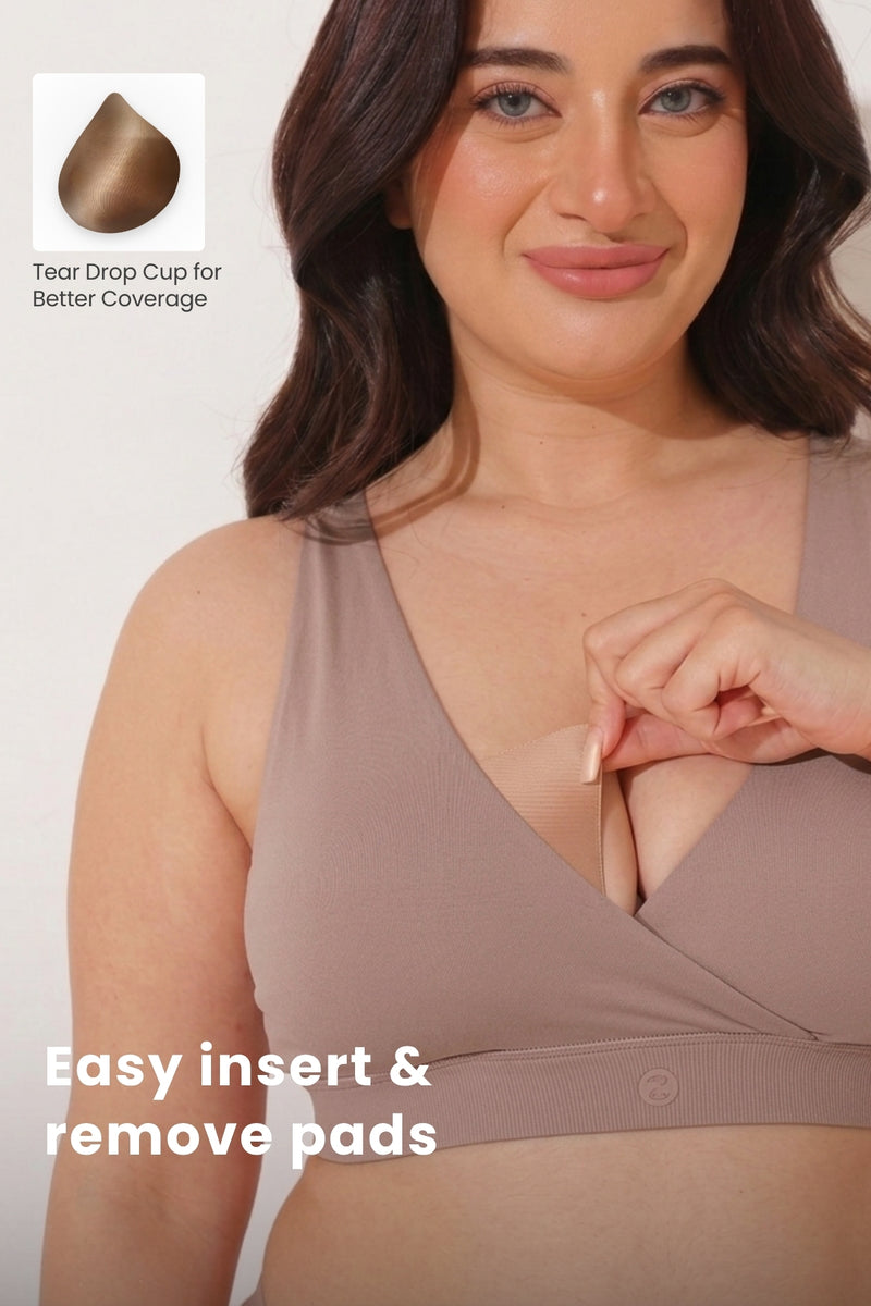 247 (Upgraded) Modal Padded Maternity Feeding Bra - Light Skin