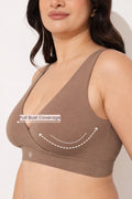 247 (Upgraded) Light Coco Modal Padded Maternity Feeding Bra