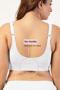 247 Extra Support Cotton Feeding Bra with Adjuster - White