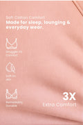 247 Cotton Non Padded Yoga Bra - Salmon