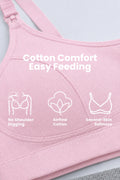 Riva Fine-Rib Cotton Feeding Bra - Baby Pink