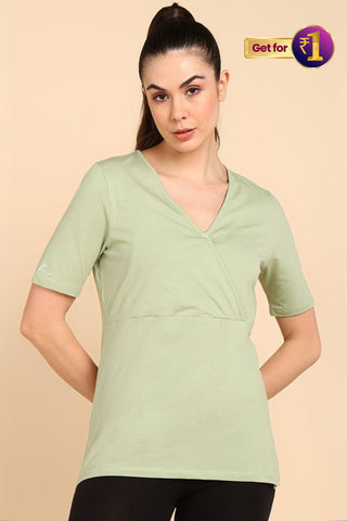 247 Zactive™ Pista Zipless Maternity Feeding Top