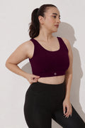 Sculpt & Lift Cotton Sports Bra - Wine