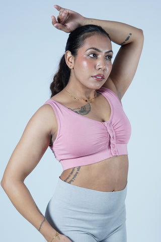 Onion Ruched Bra band detail; provides foundational support under the entire bust area.