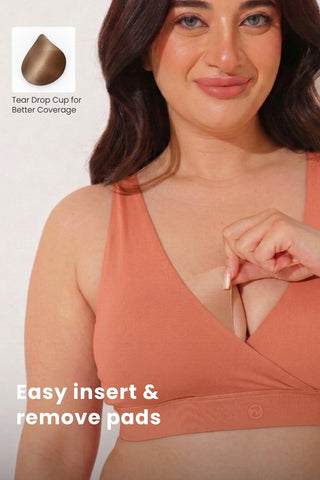 247 (Upgraded) Coral Modal Padded Maternity Feeding Bra
