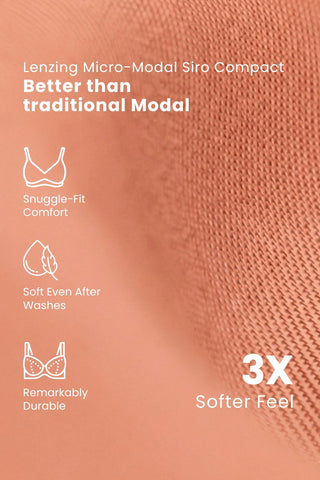 247 (Upgraded) Coral Modal Padded Maternity Feeding Bra