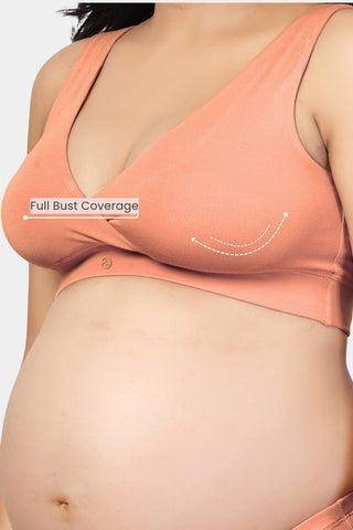 247 (Upgraded) Coral Modal Padded Maternity Feeding Bra