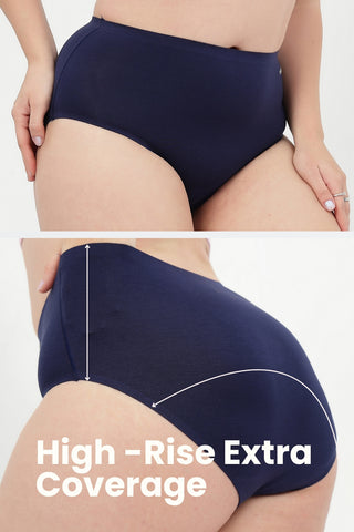 The Invisible Panty Pack Of 3 (Modal | High Rise | Black, Mauve & Navy)