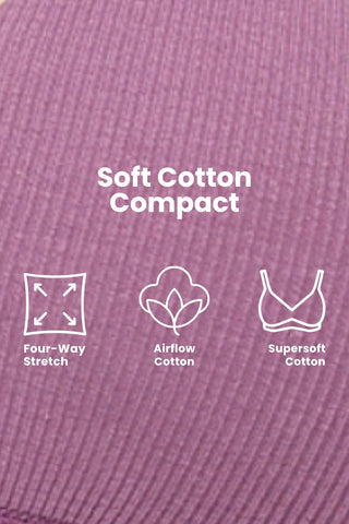 Natural Shape Fine Rib Bra - Purple