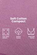Natural Shape Fine Rib Bra - Purple