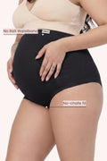 Pregnancy Panty – Over-the-Belly (Rib Textured) - Black