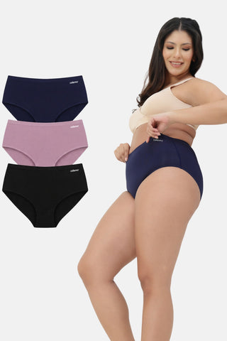 Bonded Modal High-Rise Hipster (Pack Of 3) (Black, Onion & Navy)