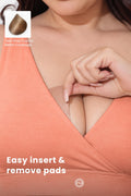 247 (Upgraded) Coral Modal Padded Maternity Feeding Bra