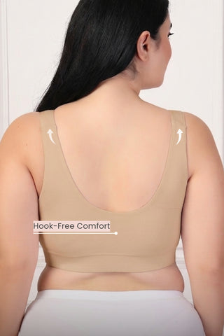 247 (Upgraded) Modal Pack of 3 Padded Maternity Feeding Bra (Black, Skin, Light Pink)