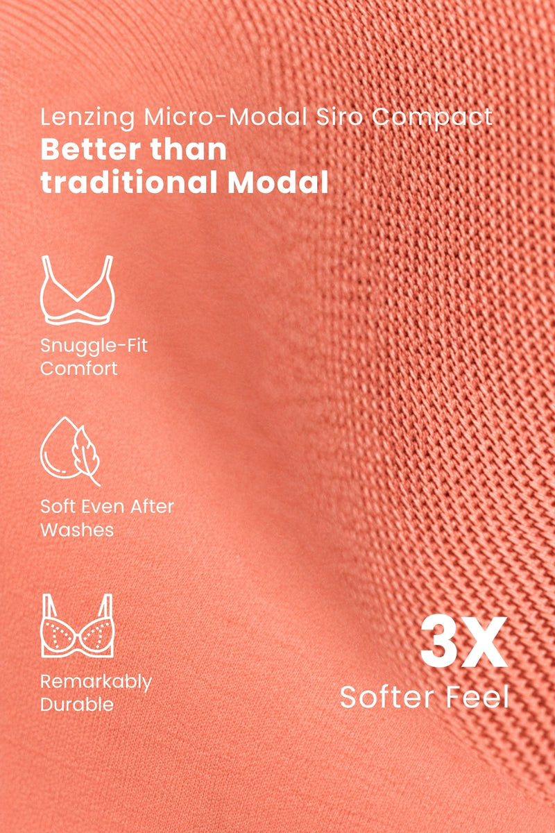 247 (Upgraded) Coral Modal Padded Maternity Feeding Bra