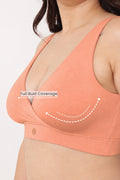 247 (Upgraded) Coral Modal Padded Maternity Feeding Bra