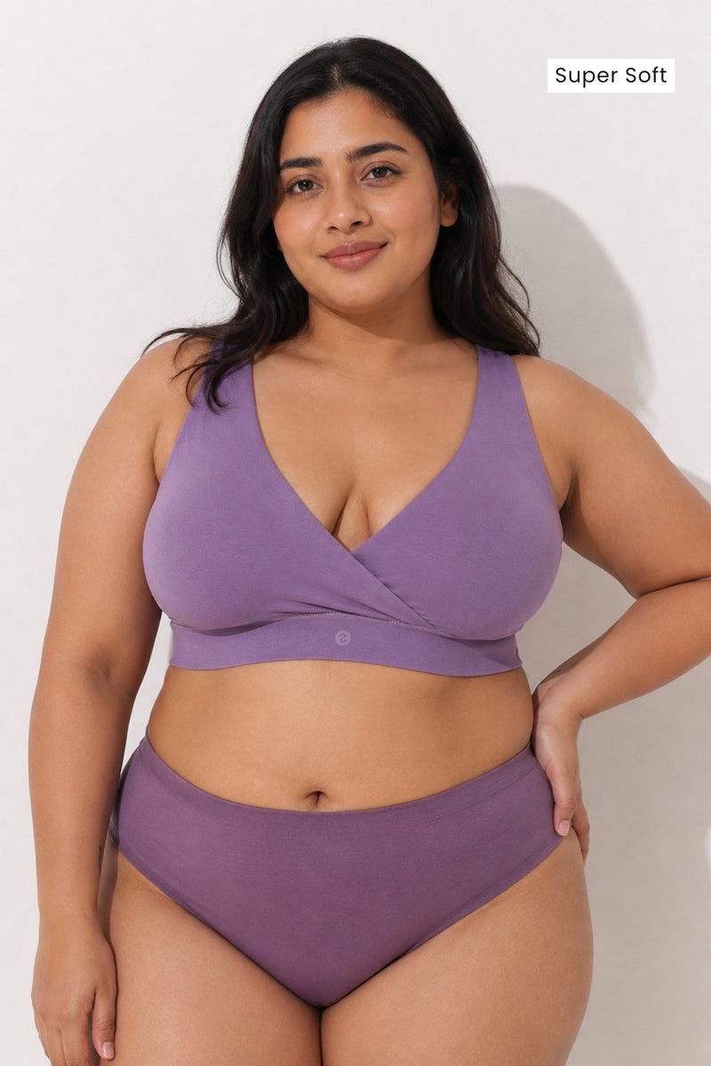 247 (Upgraded) Lavender Modal Padded Maternity Feeding Bra