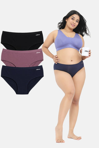 Bonded Modal Mid-Rise Hipster (Pack of 3) (Black, Onion & Navy)