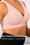EasyMove non-padded Cotton Yoga Bra - Salmon