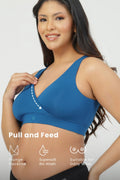 247 (Upgraded) Modal Padded Maternity Feeding Bra - Air Force
