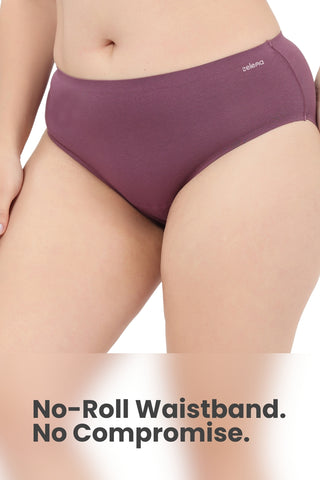 The Invisible Panty Pack Of 3 (Cotton | Mid Rise | Black, Dark Grey & Mauve)