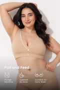 247 (Upgraded) Skin Color Modal Padded Maternity Feeding Bra