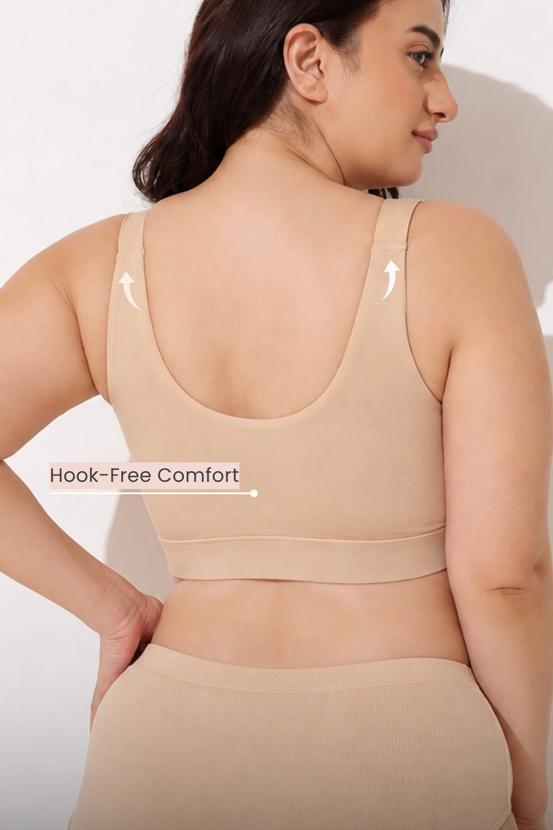 247 (Upgraded) Skin Color Modal Padded Maternity Feeding Bra