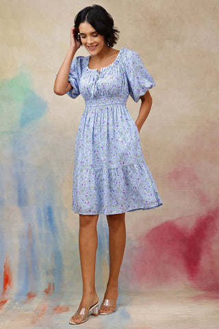 House of Zelena Floral Rayon Midi Dress with Zipless Feeding - Trusted by Mothers for Quality