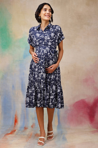 https://houseofzelena.com/collections/maternity-dresses/products/everly-toile-printed-tiered-cotton-poplin-zipless-feeding-shirt-dress