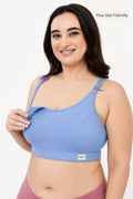 Riva Fine-Rib Cotton Feeding Bra - Mist