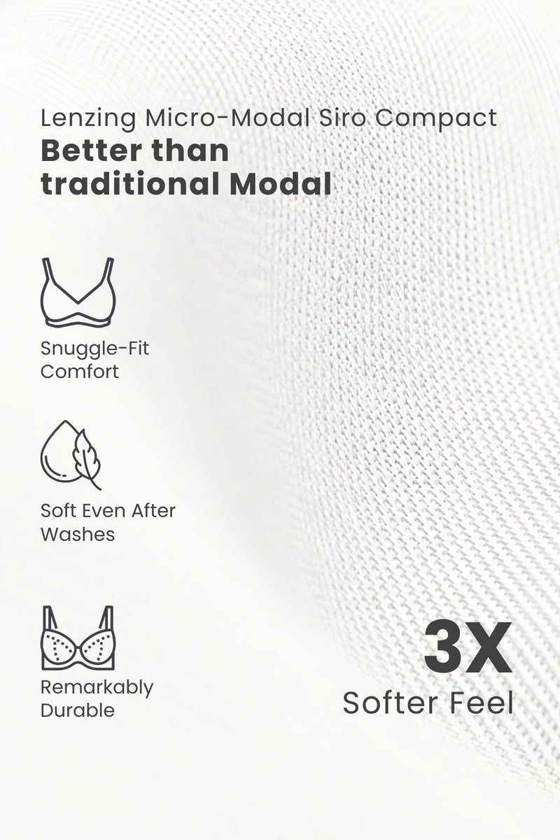 247 (Upgraded) White Modal Padded Maternity Feeding Bra