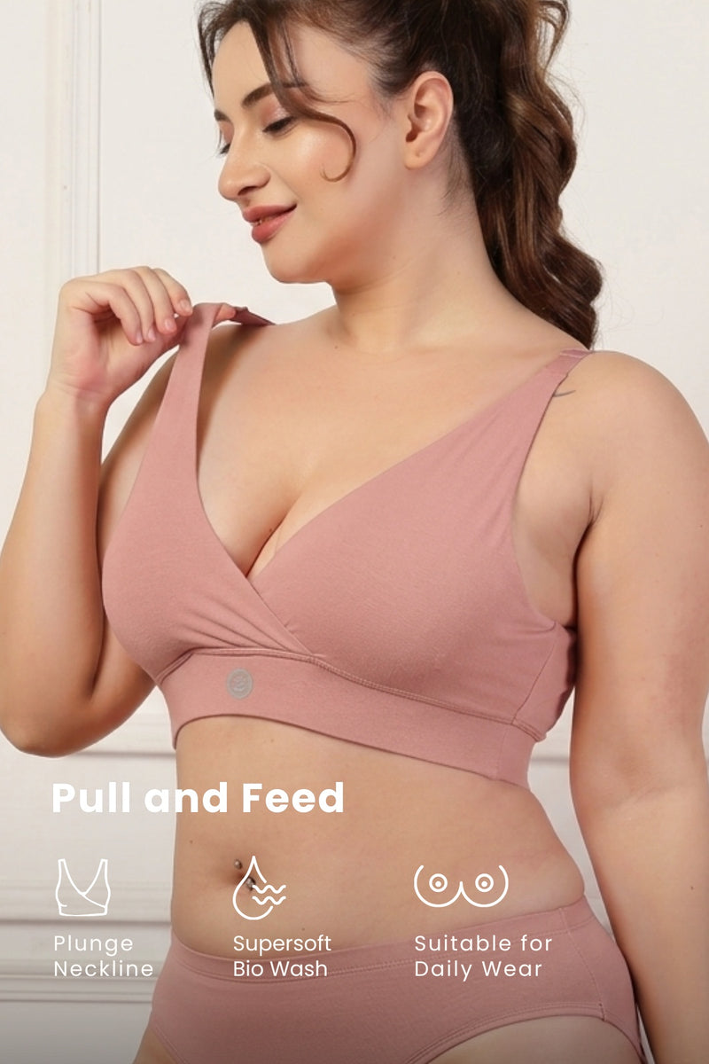 247 Extra Support Cotton Feeding Bra with Adjuster - Caramel