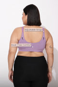247 Extra Support Cotton Feeding Bra with Adjuster - Melange Purple