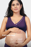 247 (Upgraded) Plum Modal Padded Maternity Feeding Bra
