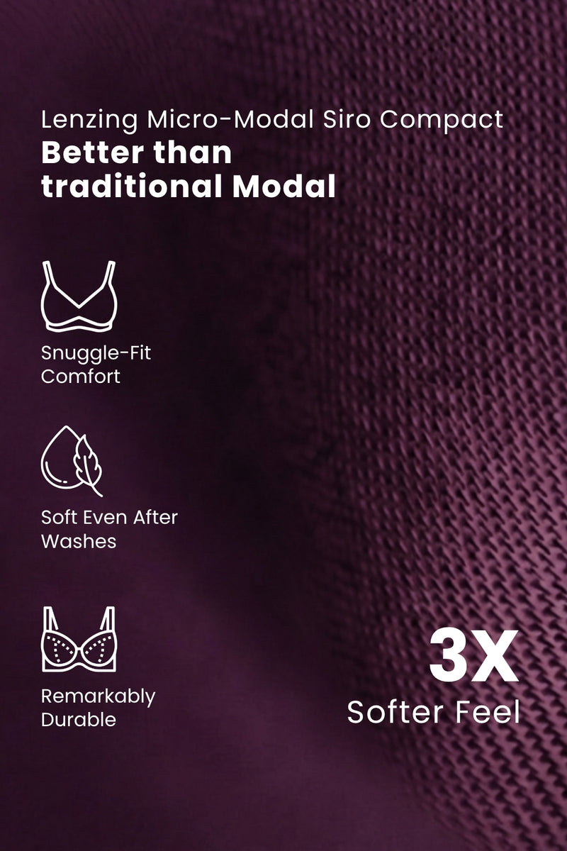 247 (Upgraded) Plum Modal Padded Maternity Feeding Bra