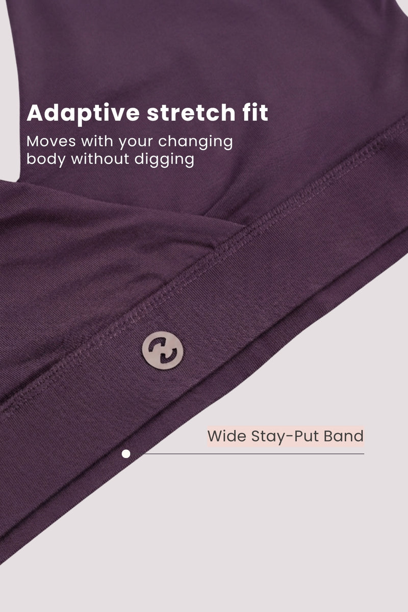 247 (Upgraded) Plum Modal Padded Maternity Feeding Bra