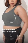 Sculpt & Lift Cotton Sports Bra - Grey