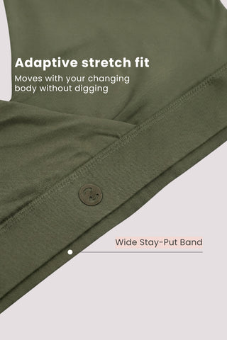 247 (Upgraded) Modal Padded Maternity Feeding Bra - Sage Green
