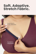 Natural Shape Fine Rib Bra - Dark Berry
