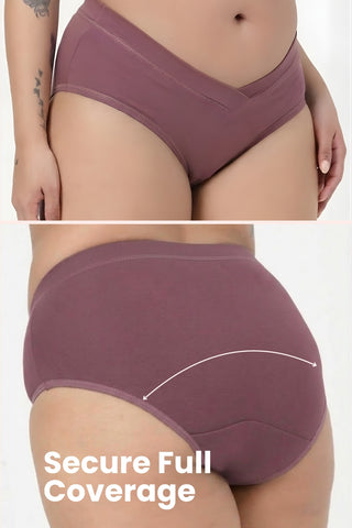 Modal C-Section Panties for Mothers (Pack of 4) (Black, Mauve, Navy & Matcha)