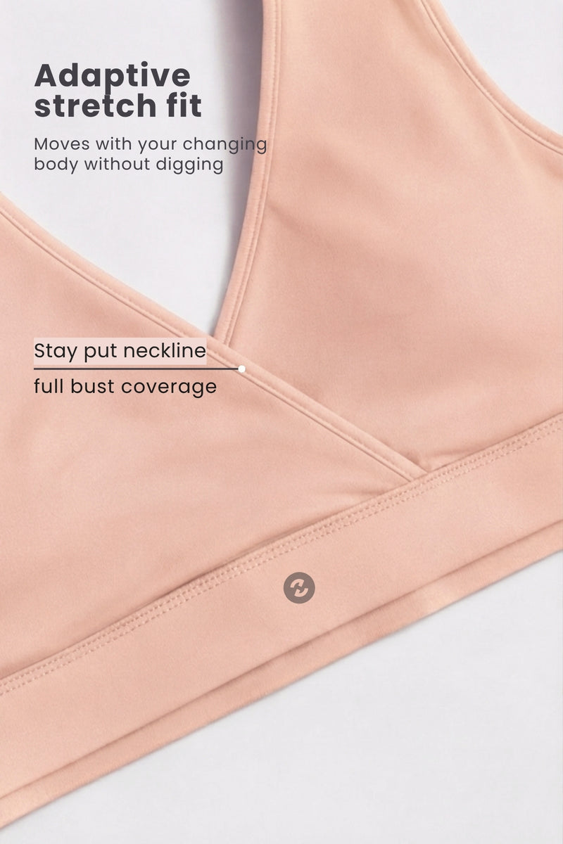 EasyMove non-padded Cotton Yoga Bra - Salmon