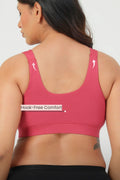 247 (Upgraded) Modal Padded Maternity Feeding Bra - Red