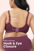 Natural Shape Fine Rib Bra - Dark Berry