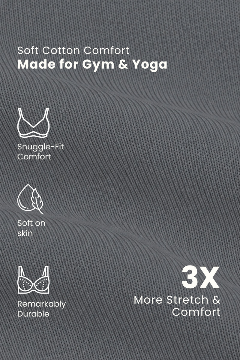 Sculpt & Lift Cotton Sports Bra - Grey