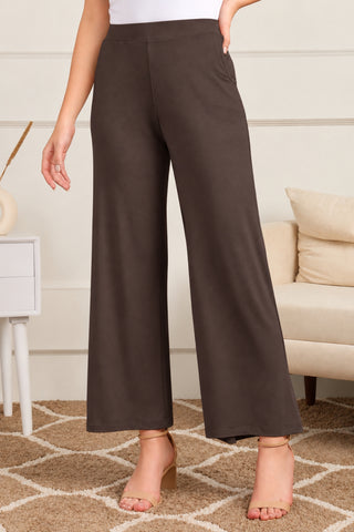 Dark Chocolate High Waist Maternity Palazzo