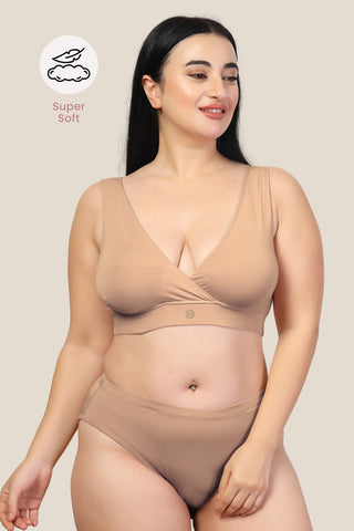 247 Dark Skin Padded Maternity Feeding Bra